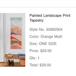 painted landscape print tapestry